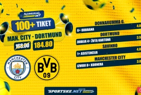 AdmiralBet 100+ tiket - Derbi Lige šampiona u Mančesteru i primamljiva kvota 184!